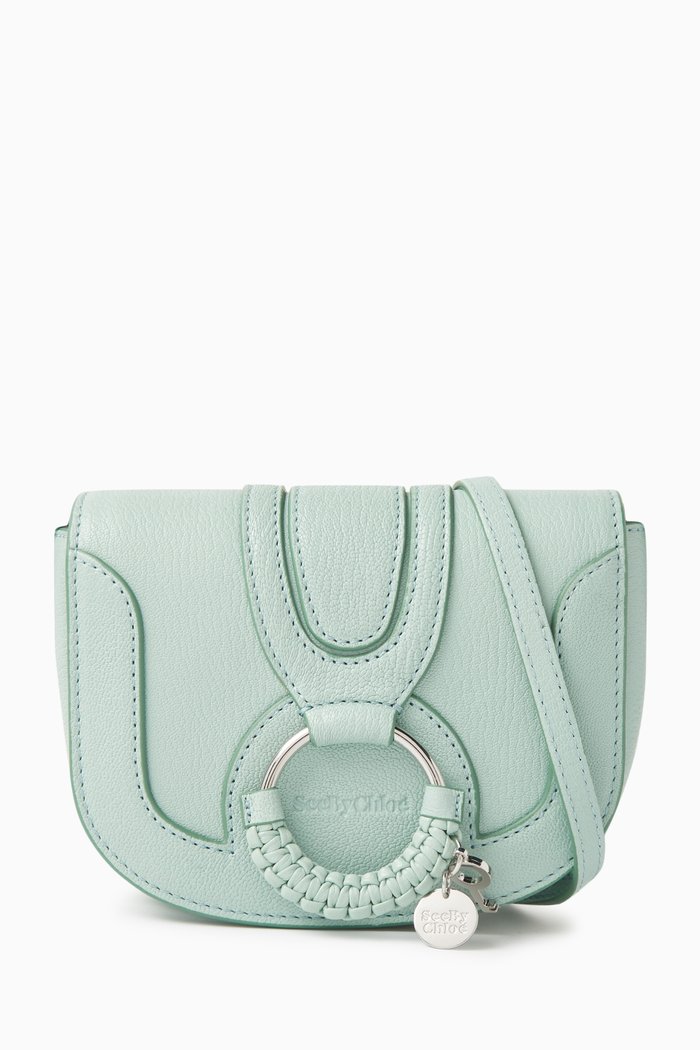 

Mini Hana Crossbody Bag in Leather, Blue