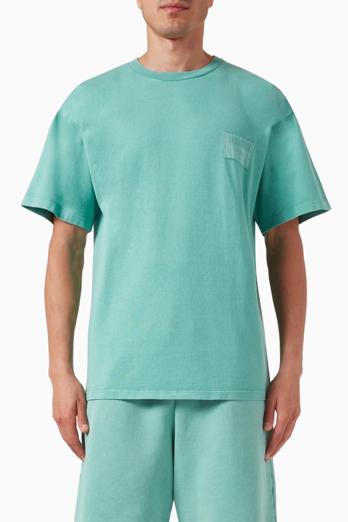 

Logo Patch T-shirt in Cotton, Blue