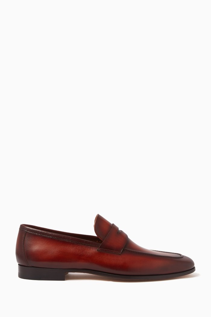 

Delos Penny Loafers in Leather, Brown
