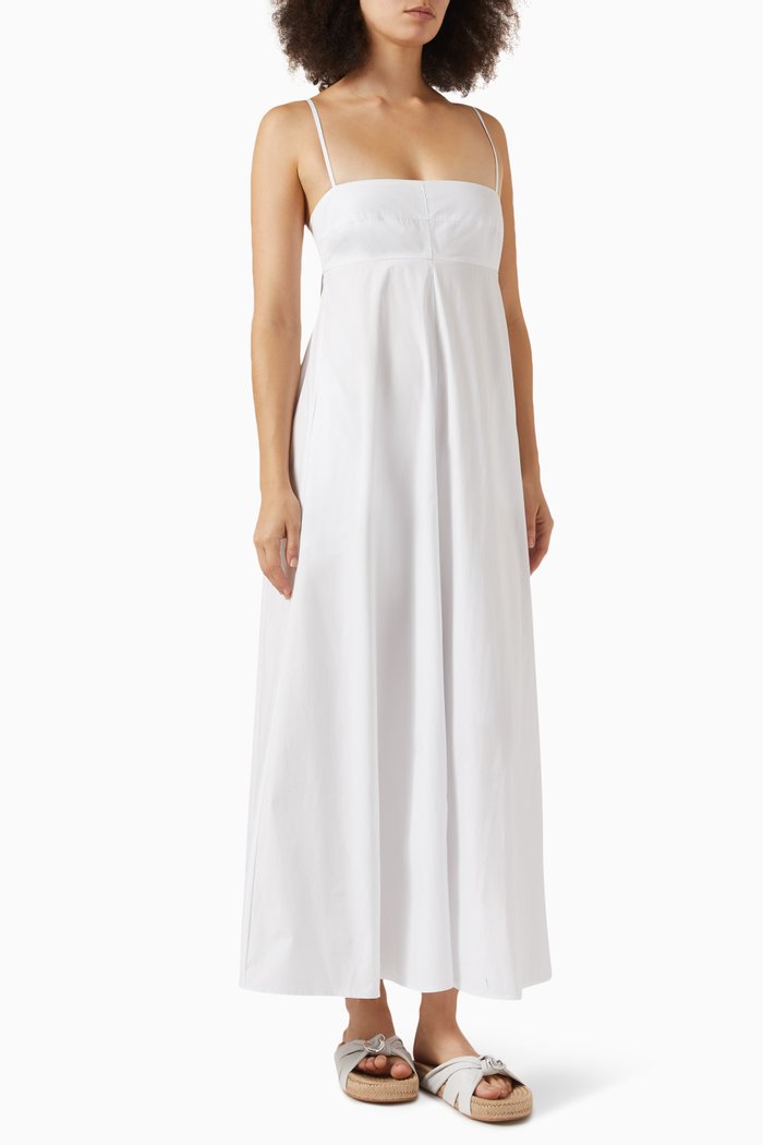 

Piedmont Sun Dress in Cotton-poplin, White