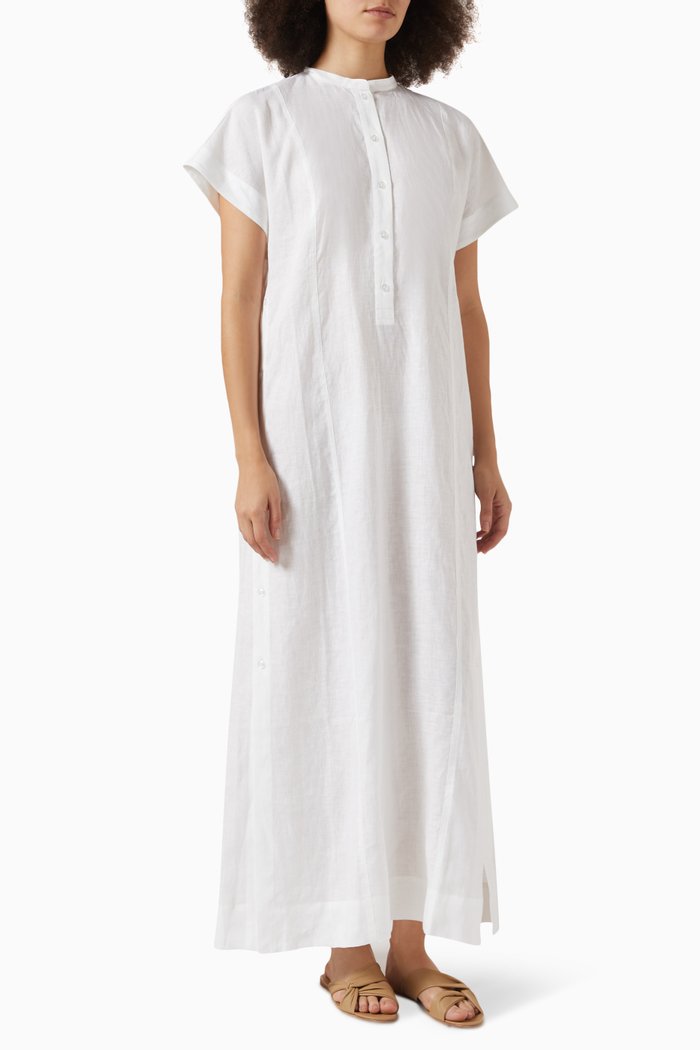 

Leiden Cover-up Maxi Dress in Organic-linen, White