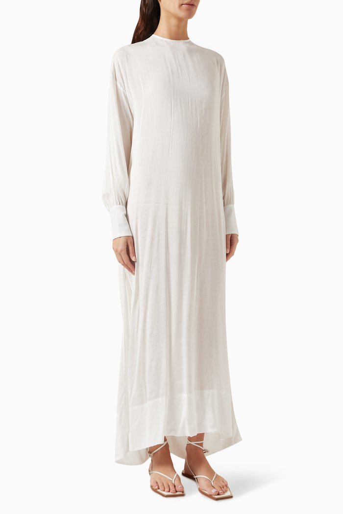 

Cremona Twist Maxi Dress in Rayon-voile, White