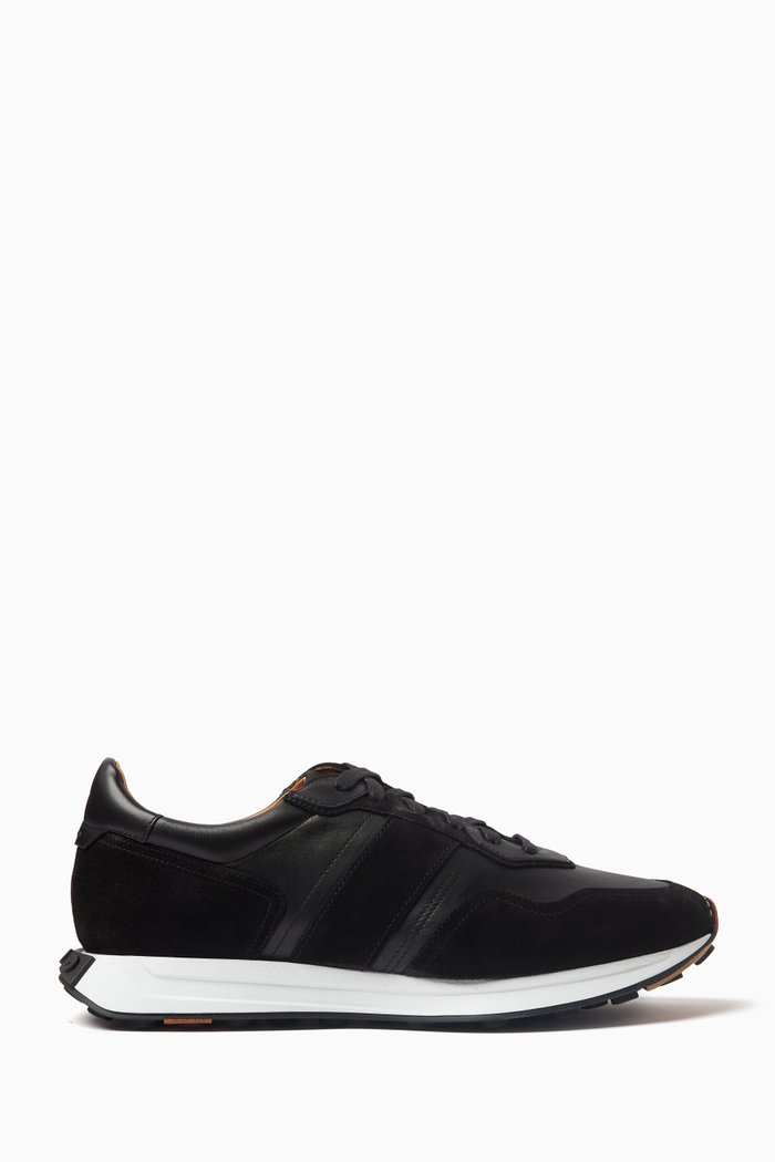 

Adra Sneakers in Leather & Suede, Black