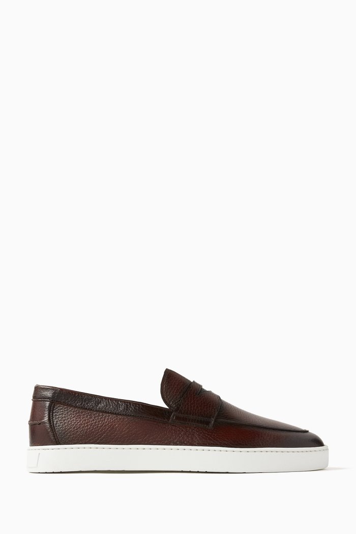 

Cowes Penny Loafers in Leather, Brown