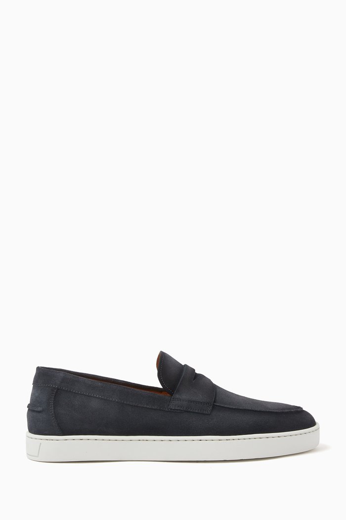 

Cowes Penny Loafers in Leather, Blue