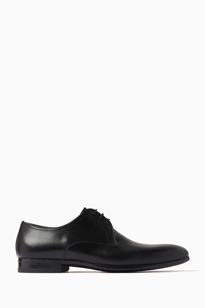 

Austin Derby Shoes in Leather, Black
