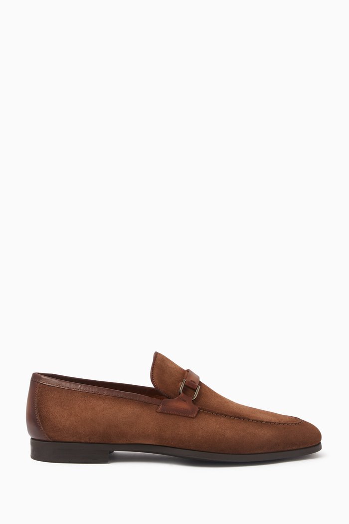 

Aston Penny Loafers in Suede, Brown