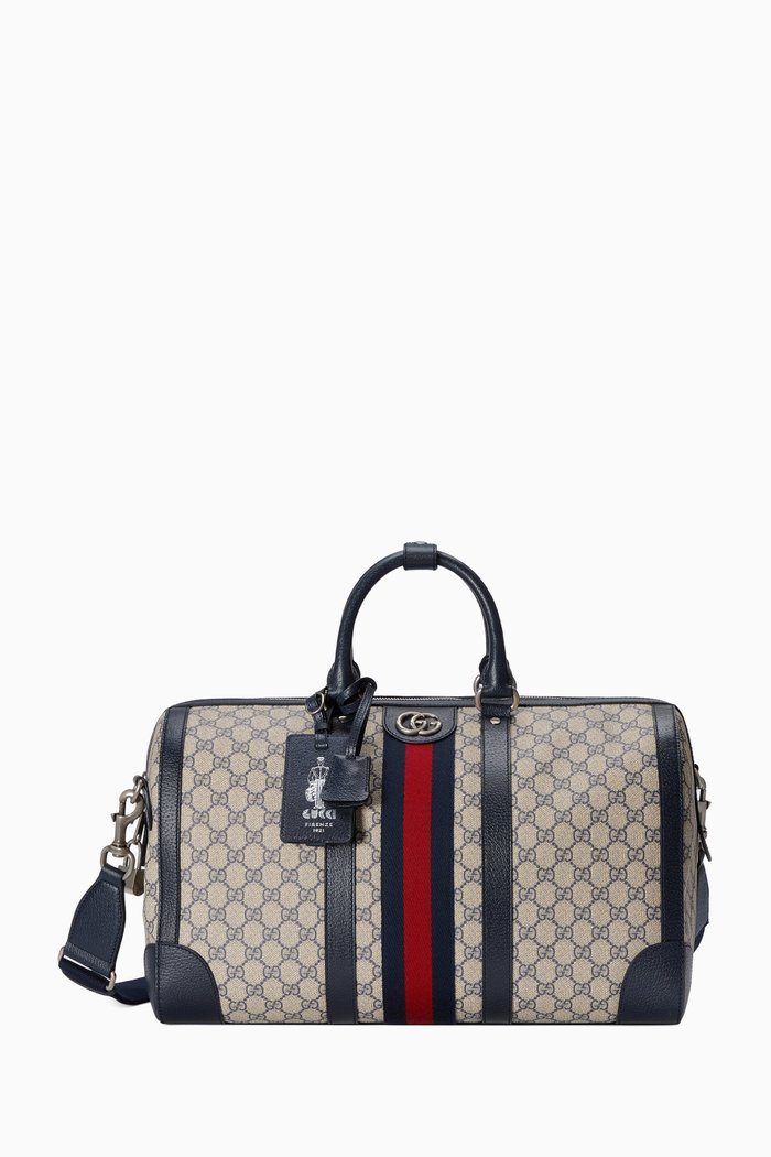 

Small Savoy Duffle Bag in GG Supreme Canvas, Brown