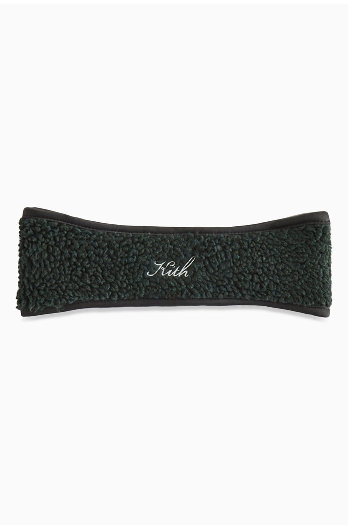 

Script Logo Headband in Sherpa-fleece, Green