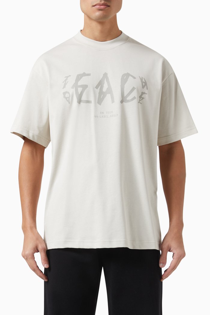 

Peace Graphic T-shirt in Cotton Jersey, White