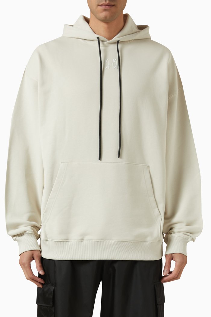 Classic Logo Hoodie in Cotton, White