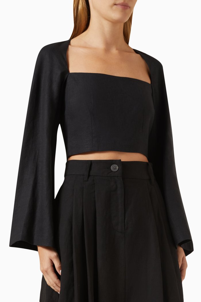 

Julia Top in Hemp, Black