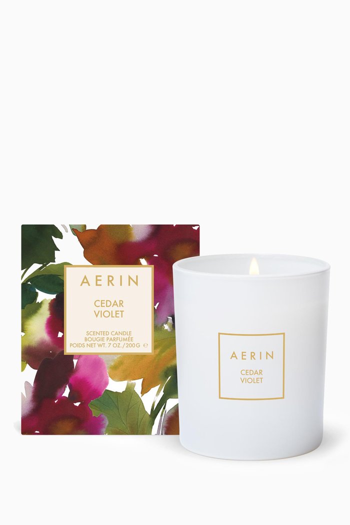 

Cedar Violet Scented Candle, 200g, Colourless