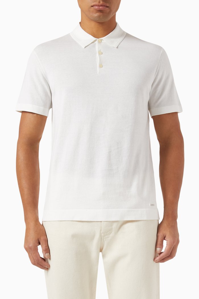 

Barron Polo Shirt in Cotton, Neutral