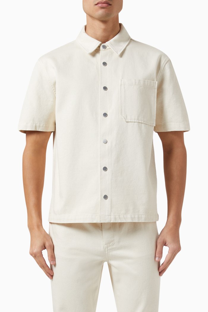 

Jonas Camp Shirt in Denim, Neutral