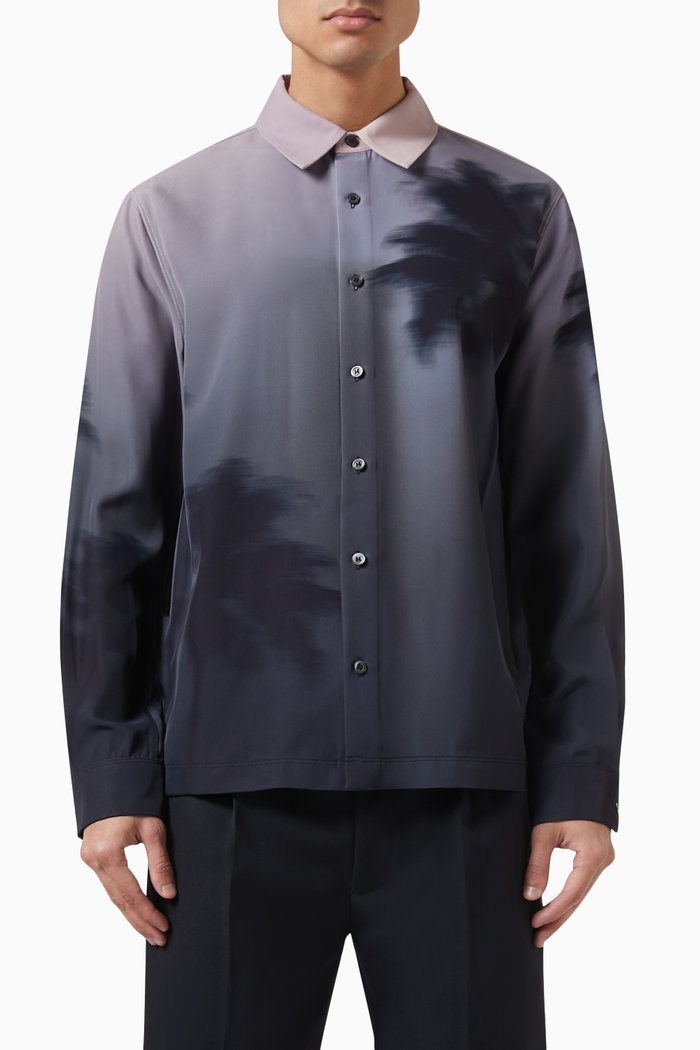 

Finn Camp Shirt in Acetate, Black