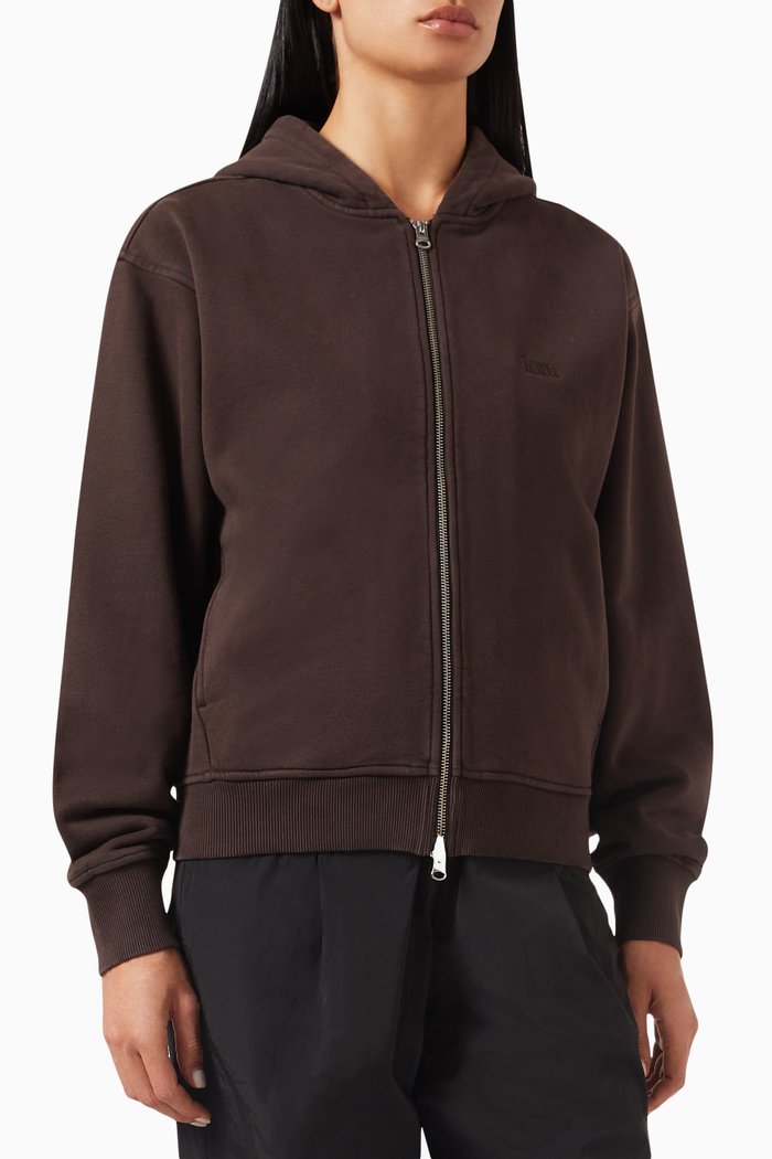 

Tanner Hoodie in Cotton Fleece, Brown