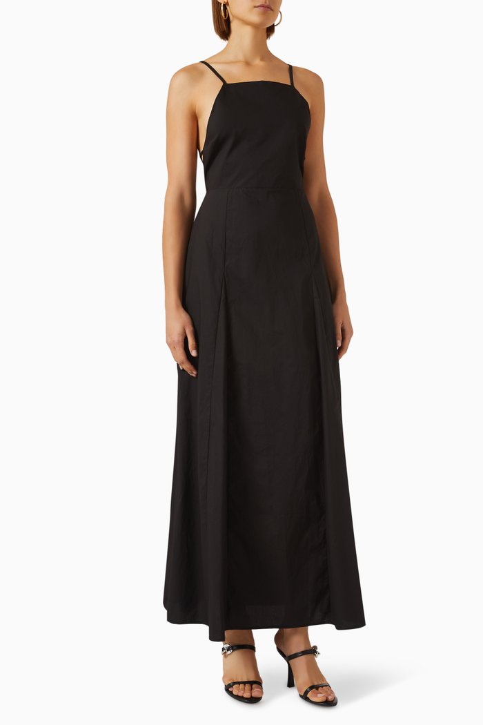 

Rory Maxi Dress in Cotton-poplin, Black