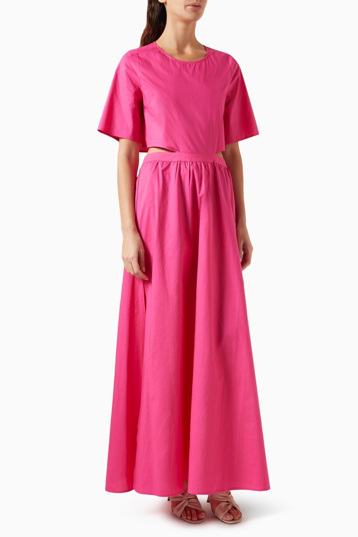 

Naida Maxi Dress in Cotton-poplin, Pink