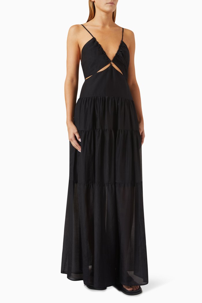 

Vivi Maxi Dress in Cotton, Black