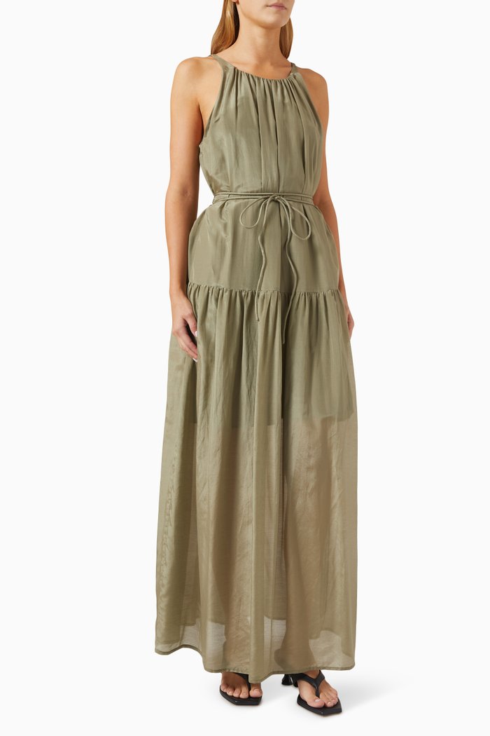 

Giovanna Maxi Dress in Cotton, Green