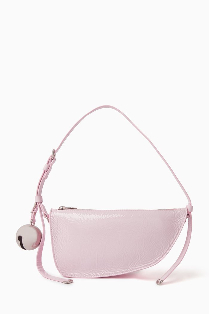 

Mini Shield Sling Bag in Nappa Leather, Pink