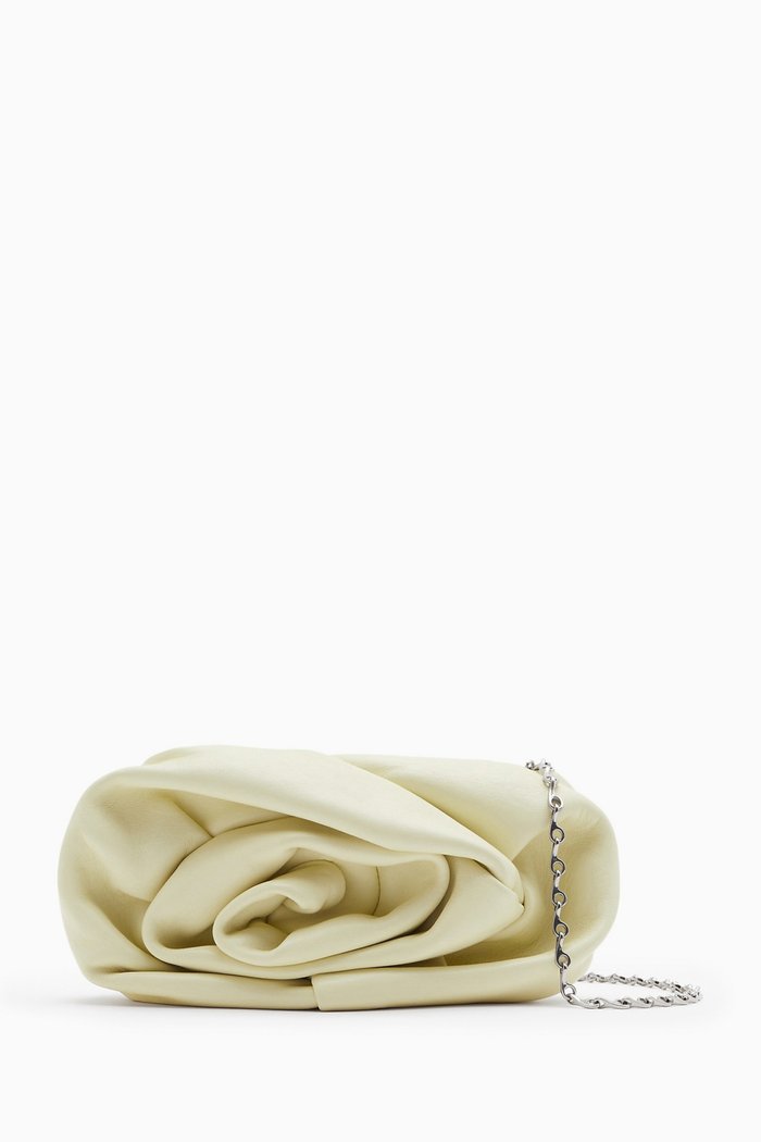 

Rose Chain Clutch in Nappa, Neutral