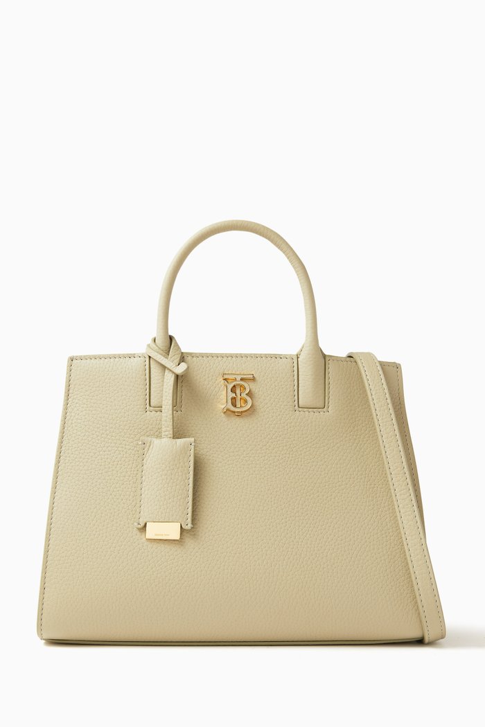 

Mini Frances Tote Bag in Calf Leather, Neutral