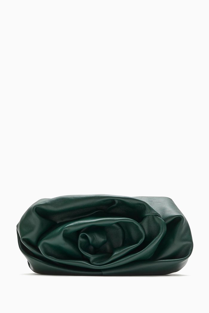 

Rose Clutch in Nappa Leather, Green