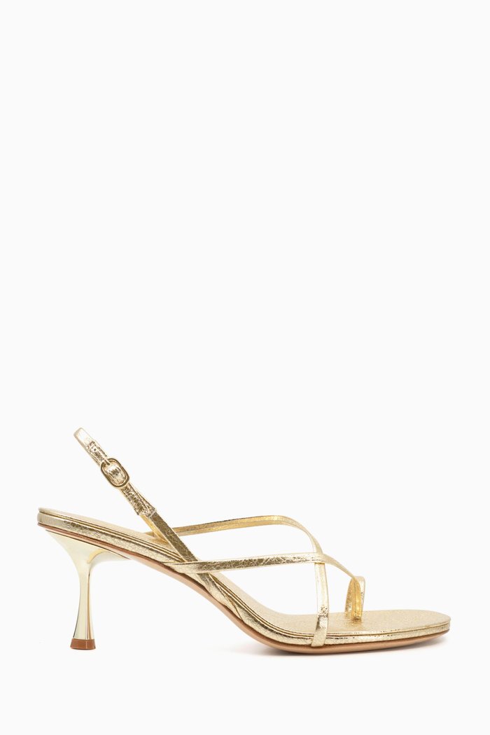 

Agatha 70 Strappy Sandals in Nappa Leather, Gold