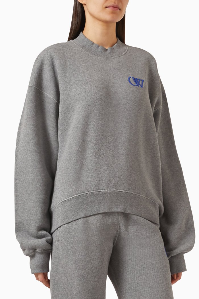 

Logo-embroidered Sweatshirt in Cotton, Grey