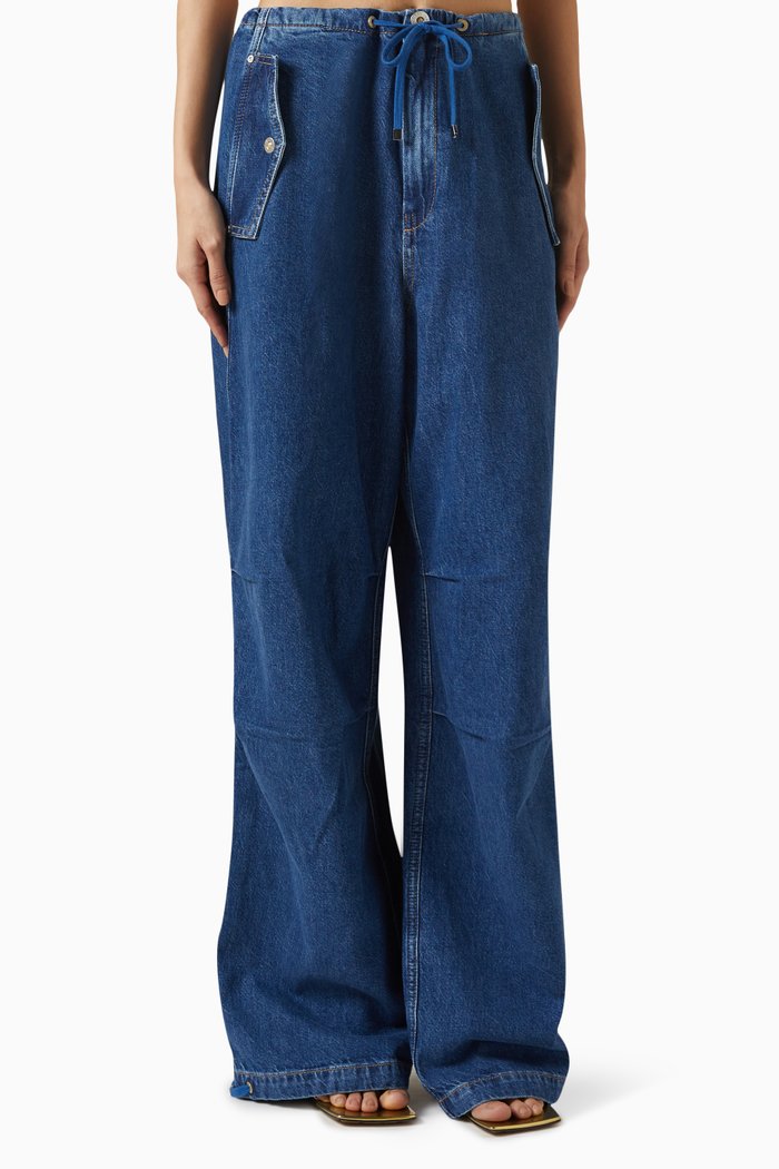 

Parachute Toggle Jeans in Denim, Blue