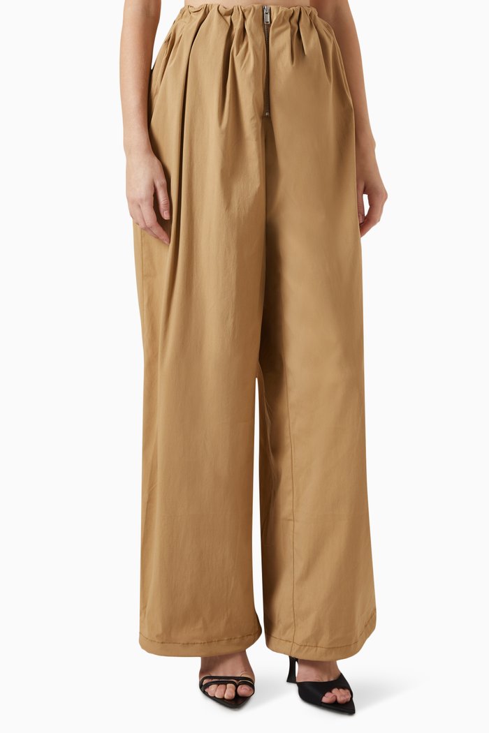 

Blouson Pants in Cotton-blend, Neutral