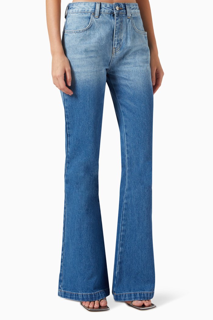 

Flared Bootcut Jeans in Denim, Blue