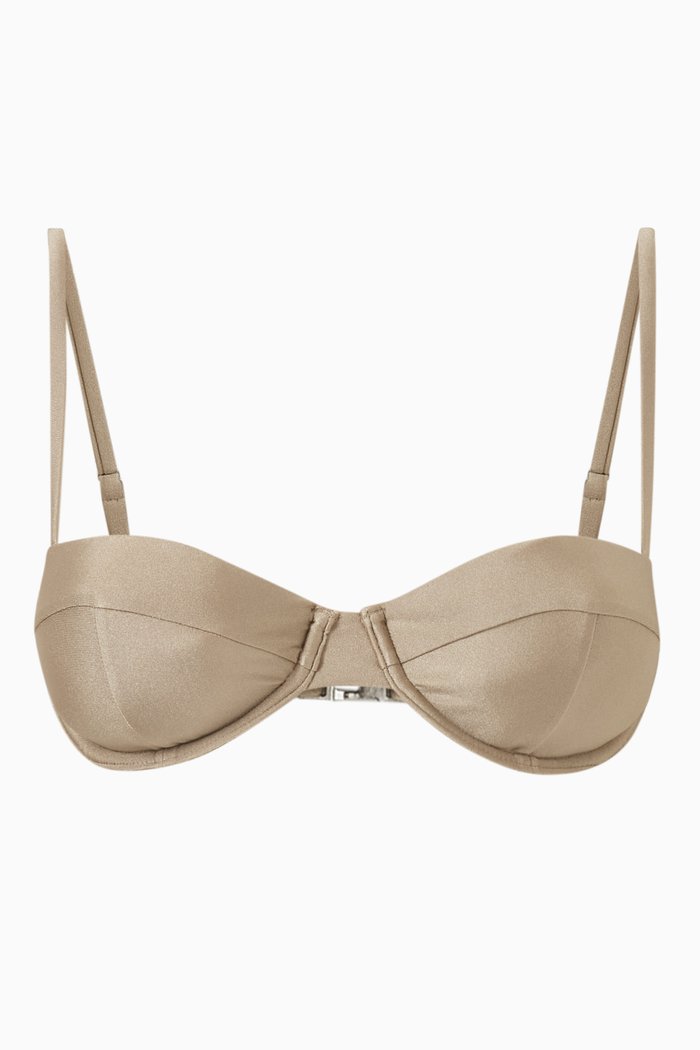 

Constantine Bustier Bikini Top in Stretch Nylon, Neutral