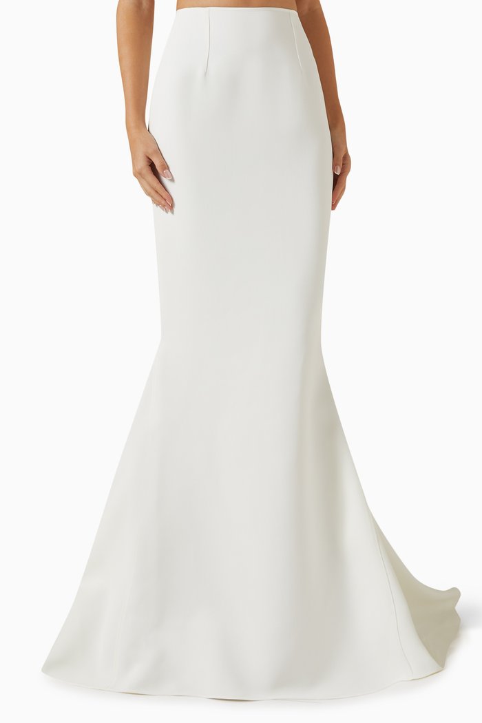 

Tuberose Evening Skirt, White