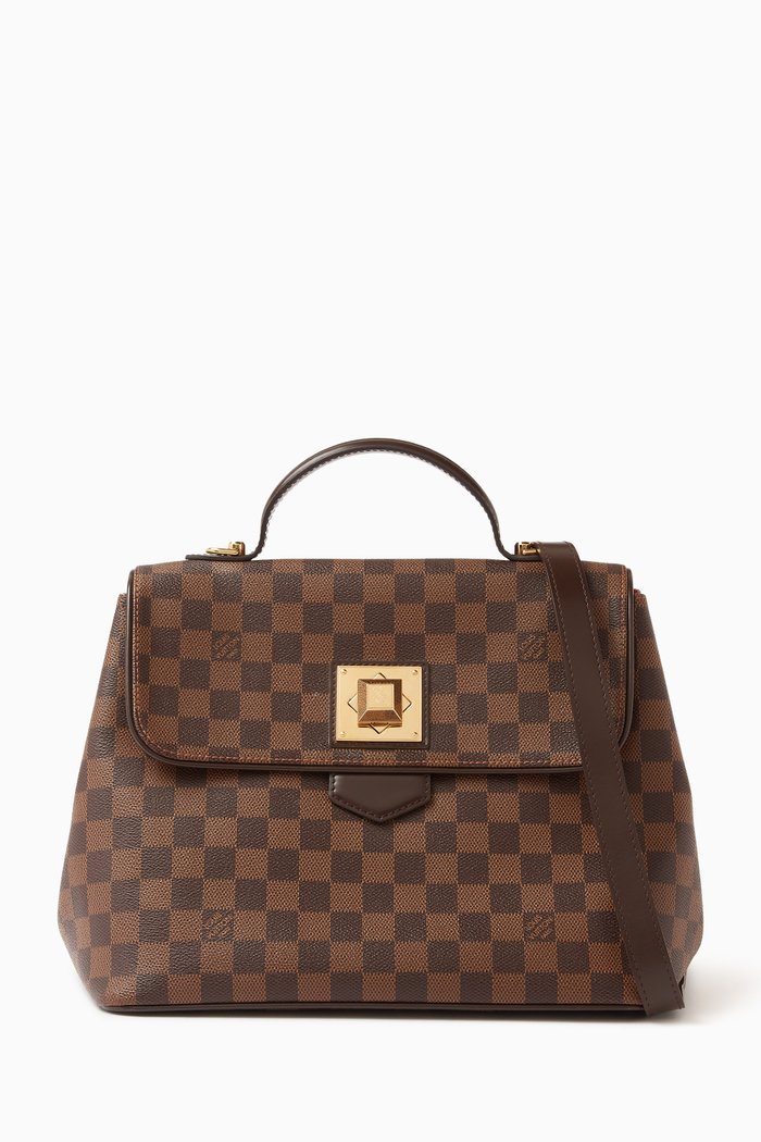 

Bergamo MM Bag in Damier Ebène Canvas, Brown