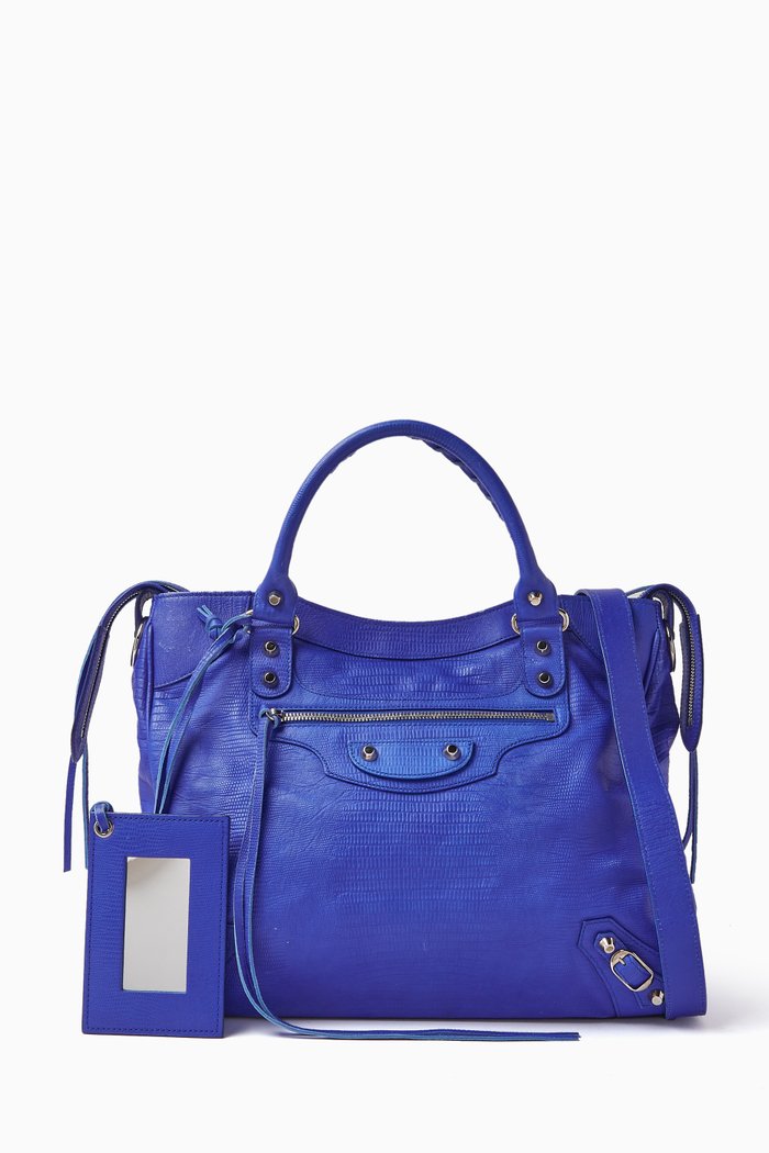 

Velo Motorcycle City Bag in Lambskin, Blue