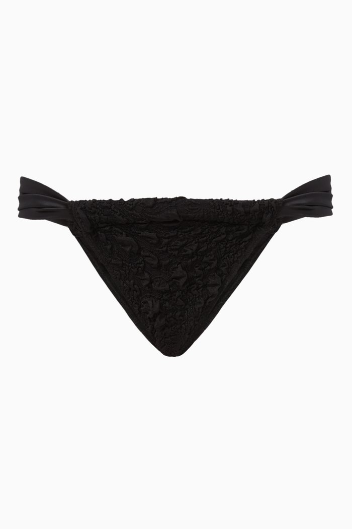 

Paloma Bikini Briefs in Crinkled-jacquard, Black