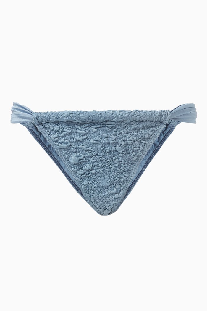 

Paloma Bikini Briefs in Crinkled-jacquard, Blue