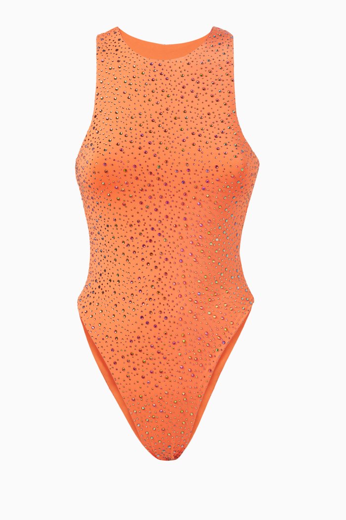 

Dua Embellished Bodysuit, Orange