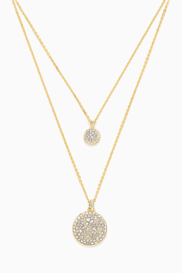 

Meteora Crystal Layered Necklace in Gold-plated Metal