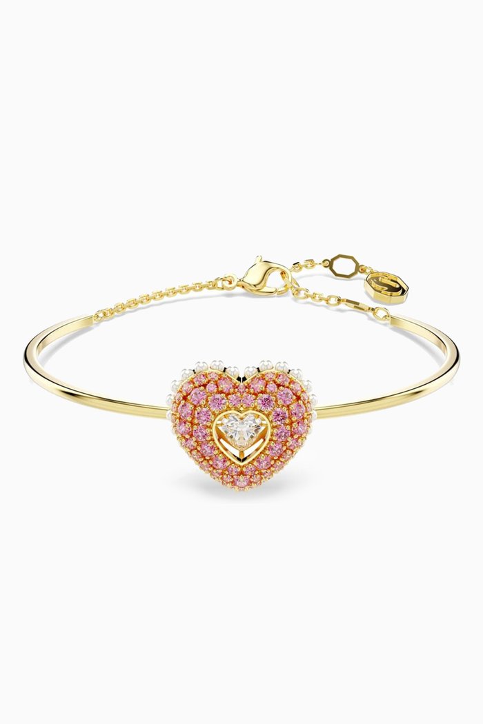

Hyperbola Heart Bangle in Gold-tone Metal, Rose gold