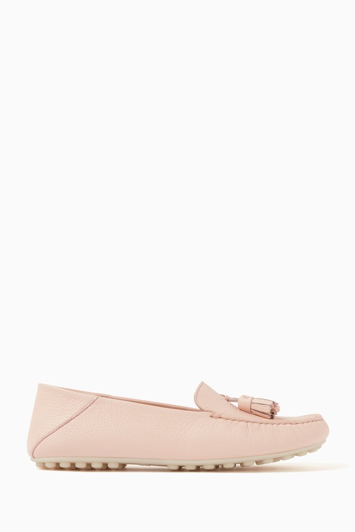 

Dot Sole Loafers in Deerskin Leather, Pink