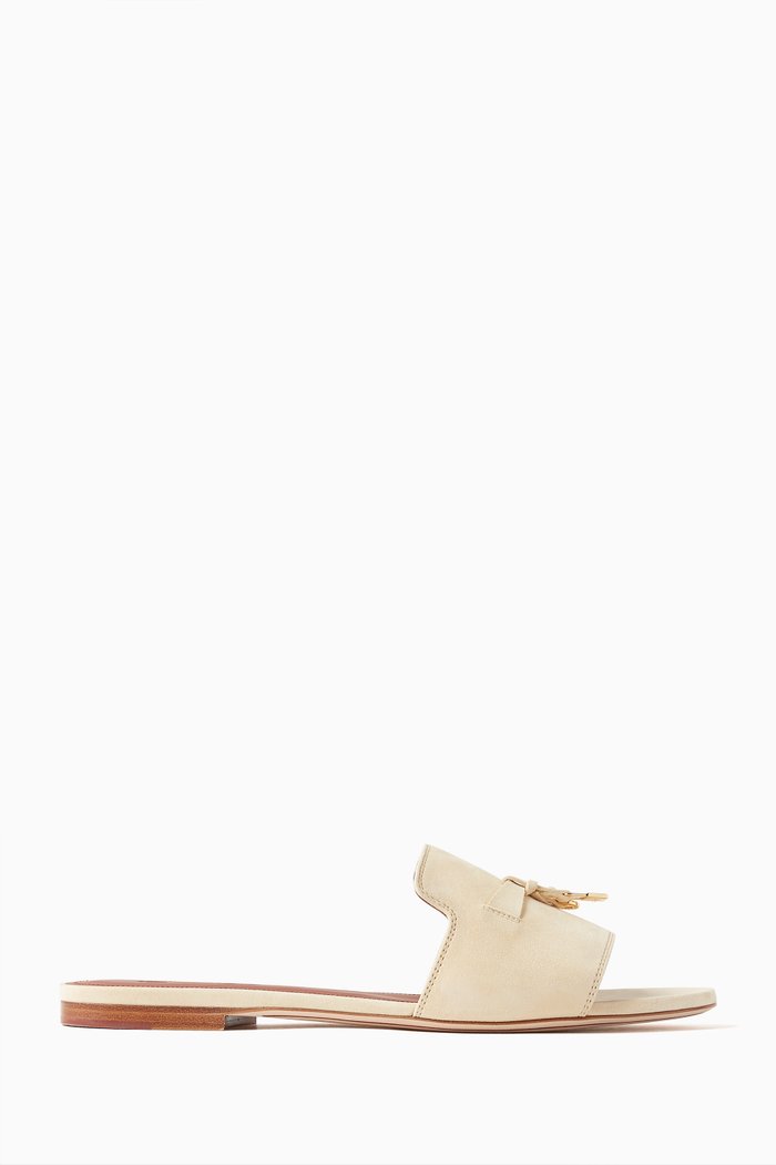 

Summer Charms Slippers in Suede, Neutral