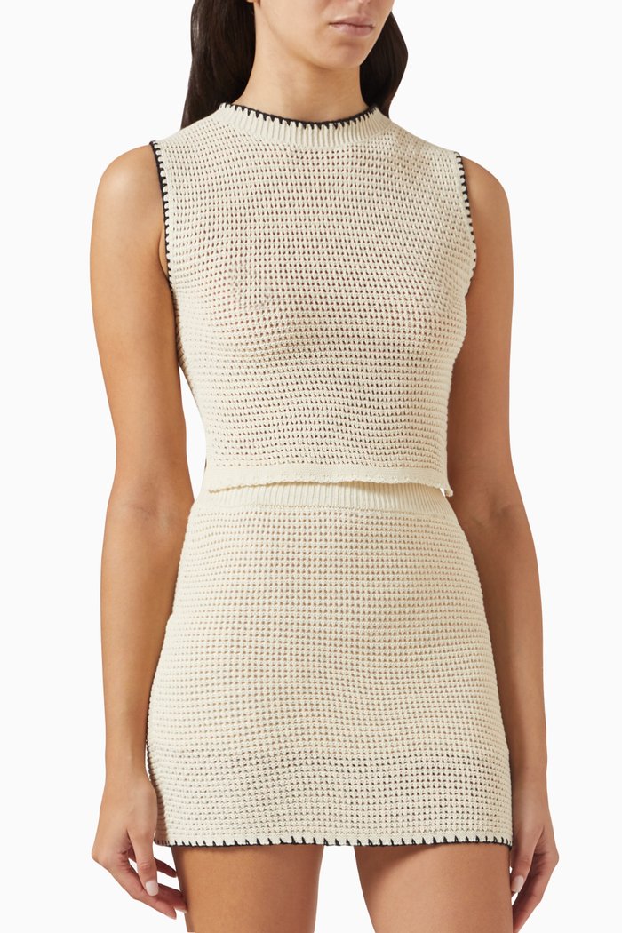 

Toscana Tricot Tank Top in Cotton, Neutral