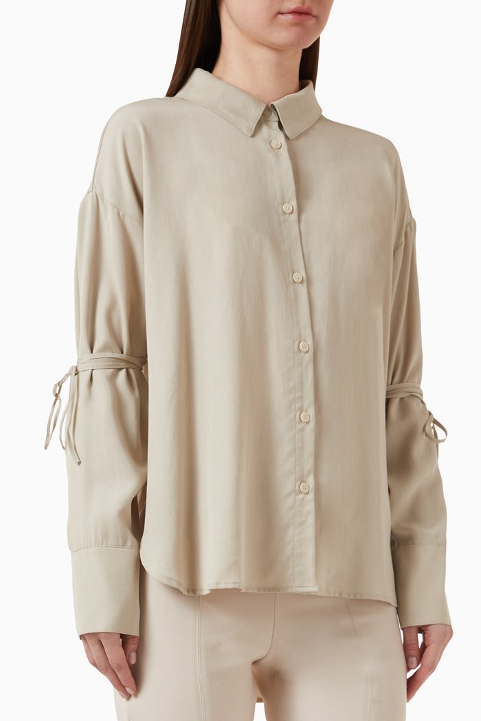 

Calma Oversized Shirt in Viscose, Grey