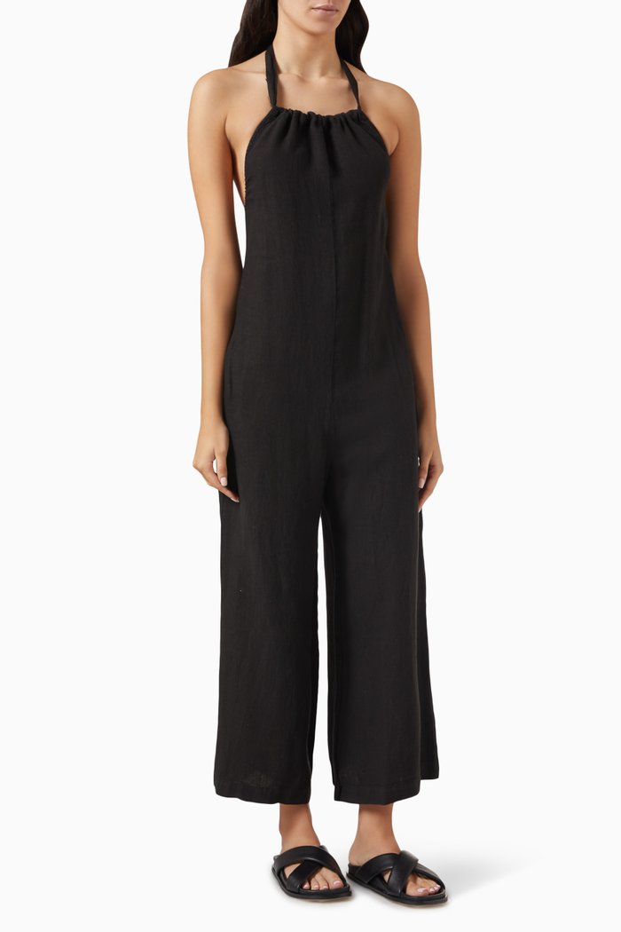 

Yona Jumpsuit in Linen, Black