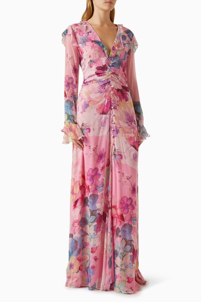 

Floral Print Maxi Dress, Pink