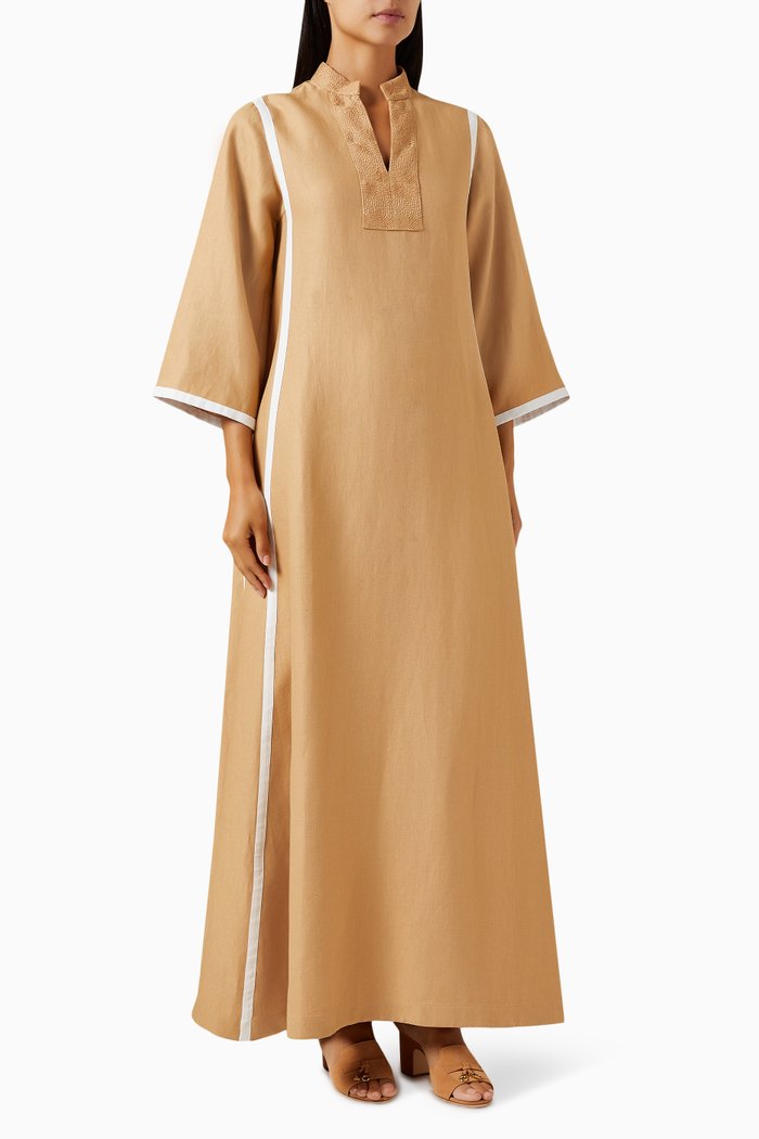 Talisa Embroidered Maxi Dress, Neutral